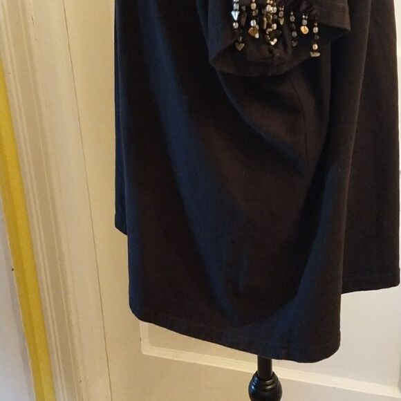 Women Basic Edition Black Embellished Brown Top Size 3XL - Picture 10 of 15